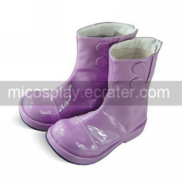 Handmade Purple 2.5cm Flat Princess Lolita Boots