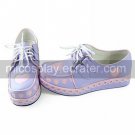 Handmade Purple and Pink PU Leather 6cm Wedge Sweet Lolita Shoes