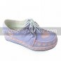 Handmade Purple and Pink PU Leather 6cm Wedge Sweet Lolita Shoes