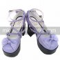 Handmade Purple PU Leather 7.5cm Platform Country Lolita Shoes with Bow