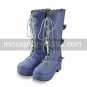 Handmade Purple PU Leather 7cm Platform Punk Lolita Boots with Rivet
