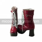 Handmade Red 7.5cm High Heel Sweet Lolita Boots