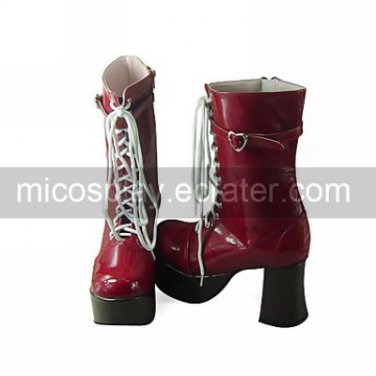 Handmade Red 7.5cm High Heel Sweet Lolita Boots