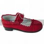 Handmade Red and Beige PU Leather 2cm Flat Casual Lolita Shoes