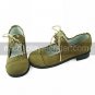 Handmade Red and Beige PU Leather 2cm Flat Casual Lolita Shoes