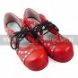 Handmade Red PU Leather 4.5cm High Heel Punk Lolita Shoes with Rivets