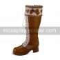 Handmade Red PU Leather 4.5cm High Heel Sweet Lolita Boots