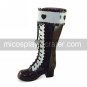 Handmade Red PU Leather 4.5cm High Heel Sweet Lolita Boots