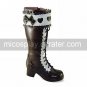 Handmade Red PU Leather 4.5cm High Heel Sweet Lolita Boots
