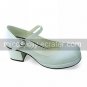 Handmade White PU Leather 4.5cm High Heel Casual Lolita Shoes