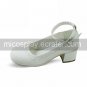 Handmade White PU Leather 4.5cm High Heel Country Lolita Shoes