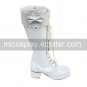 Handmade White PU Leather 4.5cm High Heel Princess Lolita Boots