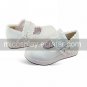 Handmade White PU Leather 4.5cm Wedge Classic Lolita Shoes