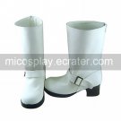 Handmade White PU Leather 4cm High Heel Classic Lolita Boots