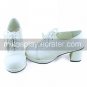 Handmade White PU Leather 6.3cm High Heel Princess Lolita Shoes