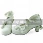 Handmade White PU Leather 6.3cm High Heel Sweet Lolita Shoes