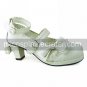Handmade White PU Leather 6.3cm High Heel Sweet Lolita Shoes