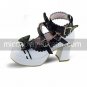 Handmade White PU Leather 7.5cm High Heel Shiro&Kuro Lolita Shoes with Bow