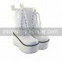 Handmade White PU Leather 7cm Platform Princess Lolita Boots