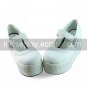 Handmade White PU Leather 9cm Platform Classic Lolita Shoes