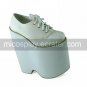 Handmade White PU Leather 22cm Platform Classic Lolita Shoes