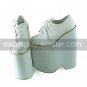 Handmade White PU Leather 22cm Platform Classic Lolita Shoes