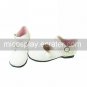 Handmade White PU Leather Flat Sweet Lolita Shoes with Bow