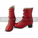 Handmade Wine Red 4.5cm High Heel Sweet Lolita Boots