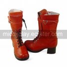 Handmade Wine Red and Coffee 4.5cm High Heel Country Lolita Boots