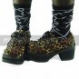 Handmade Yellow Suede Upper PU Leather 8cm High Heel Punk Lolita Shoes