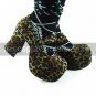 Handmade Yellow Suede Upper PU Leather 9cm High Heel Punk Lolita Shoes