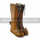 HandmadeCoffee PU Leather 7cm Wedge Sweet Lolita Boots