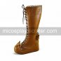 HandmadeCoffee PU Leather 7cm Wedge Sweet Lolita Boots