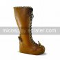 HandmadeCoffee PU Leather 7cm Wedge Sweet Lolita Boots