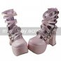 High Gloss PU Leather 9cm High Heel Punk Lolita Shoes