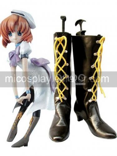 Higurashi When They Cry Rena Imitated Leather Cosplay Shoes