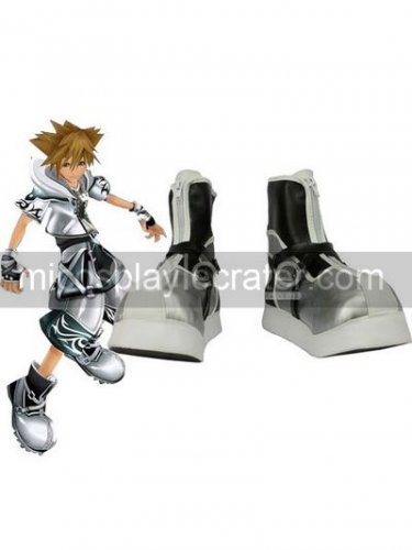 Kingdom Hearts II Sora Imitated Leather Foam Cosplay Shoes (gray)