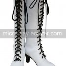 Kuroshitsuji Angela White Faux Leather 3 12'' High Heel Lace-Up Cosplay Shoes