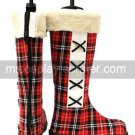 Kuroshitsuji Ciel Phantomhive Red Cloth 1 15'' High Heel Plaid Pattern Cosplay Shoes