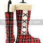 Kuroshitsuji Ciel Phantomhive Red Cloth 1 15'' High Heel Plaid Pattern Cosplay Shoes