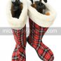 Kuroshitsuji Ciel Phantomhive Red Cloth 1 15'' High Heel Plaid Pattern Cosplay Shoes