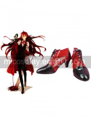 Kuroshitsuji Grell Sutcliff Imitated Leather Cosplay Shoes