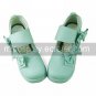 Light Green PU Leather 4.5cm High Heel Sweet Lolita Shoes with Bow
