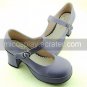 Light Purple PU Leather 7.5cm High Heel Classic Lolita Sandals(Simple Style)