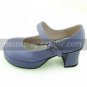 Light Purple PU Leather 7.5cm High Heel Classic Lolita Sandals(Simple Style)