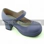 Light Purple PU Leather 7.5cm High Heel Classic Lolita Sandals(Simple Style)