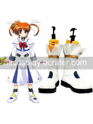 Magical Girl Nanoha Imitated Leather Rubber Cosplay Shoes