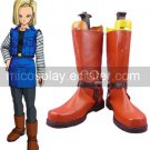 Maroon 1 12 Heel Dragon Ball Android Faux Leather Cosplay Shoes