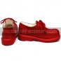 Mitsubishi A6M Zero Red Faux Leather 1 15'' High Heel Lace-Up Cosplay Shoes