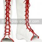 Naruto Haruno Sakura Imitated Leather Rubber Cosplay Shoes